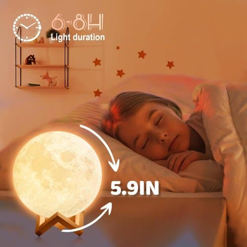 Lámpara de luna recargable para adultos y niños