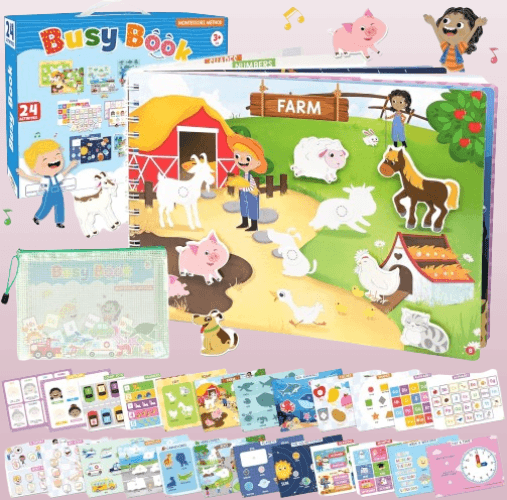 Libro sensorial para autismo para niños de 3 años en adelante ( Ingles)
