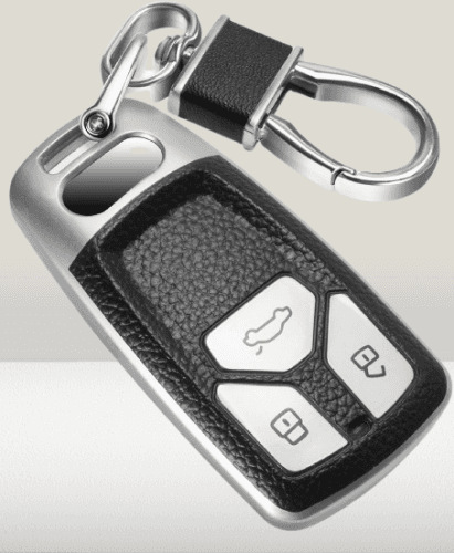 Funda para llavero Audi con llavero de cuero para llaves llave A4 A5 A6 Q3 Q5 Q7