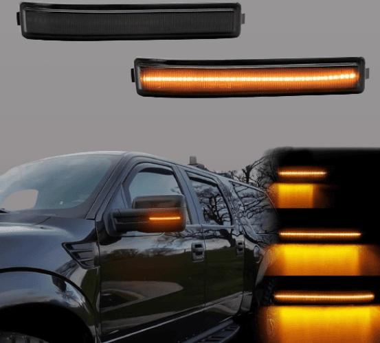 Luces intermitentes para espejo lateral, conjunto LED compatible con F150 2009-2014/para Mark LT 2010-2014