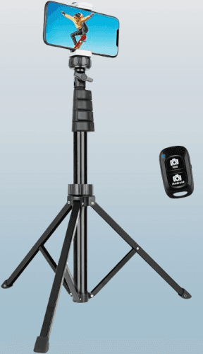 Soporte extensible para teléfono celular con control remoto