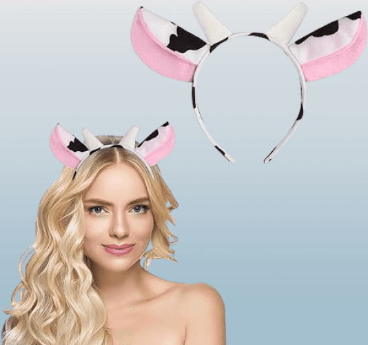 Diadema de orejas de vaca ideal para halloween