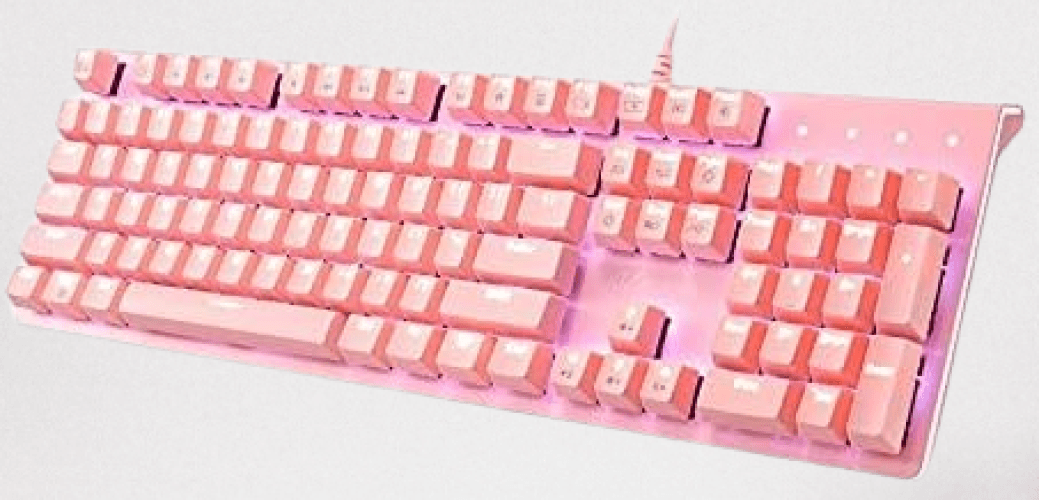 Teclado mecánico K75M - 104 teclas - con interruptores Cherry MX Brown color rosa