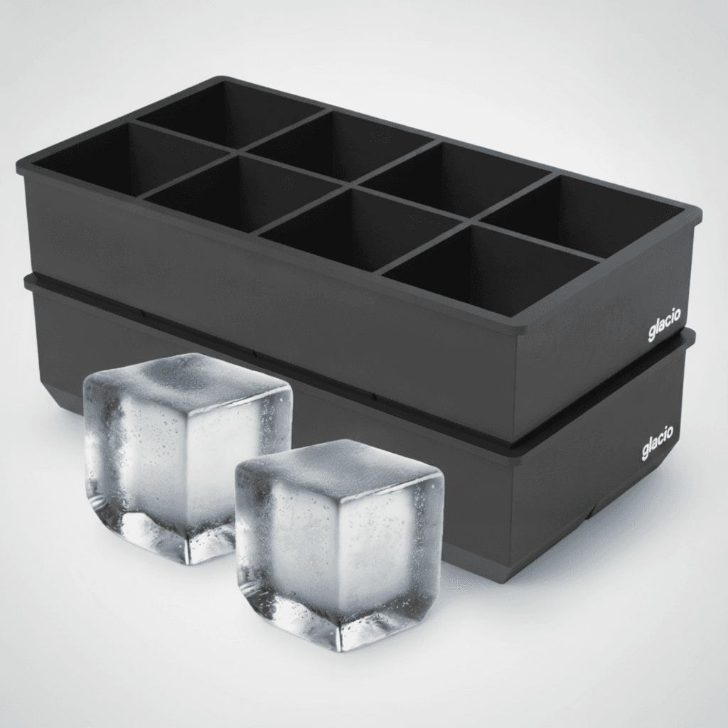 Bandejas para cubitos de hielo de silicona moldes grandes