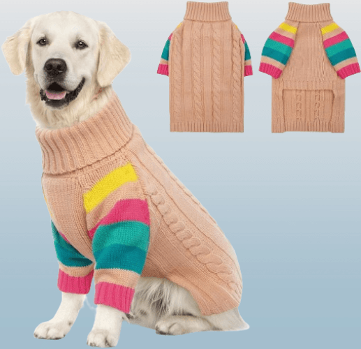 Suéter para perros grandes color rosa XX grande