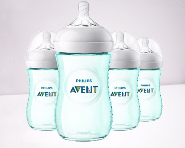 Biberón Natural Philips AVENT Verde azulado 4 unidades de 9 onzas c/u