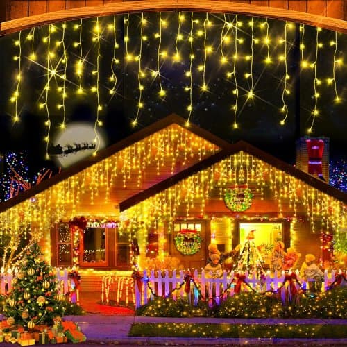 Luces de Navidad para decoración al aire libre 66 pies 640 LED
