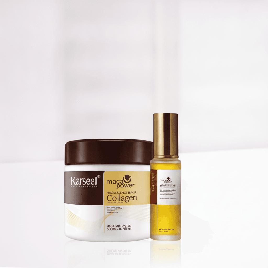 Combo de Tratamiento Capilar 16.9fl.oz y Aceite de Argan Marroquí 1.69fl.oz Marca Karseell