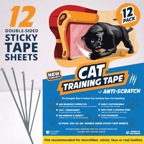 Cinta adhesiva anti-arañazos para gatos 12 unidades