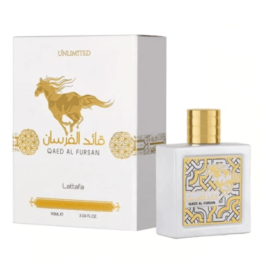 Perfume Qaed Al Fursan Lattafa para unisex 3.04 fl oz.